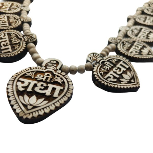 Sacred Tulsi Mala with 16 Big Leaf-Shaped “Radha” Lockets - Image 3