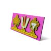 Engraved Wooden Stickers – Shankh, Chakra & Gada | Divine Symbols of Protection, Power & Purity
