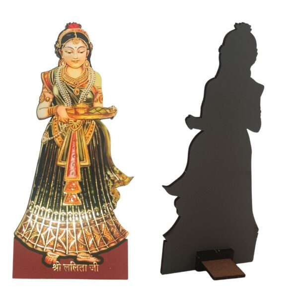 Asthasakhi with Radha Ji Wooden MDF Cutout – 15 cm Spiritual Decorative Showpiece | UV Printed, Premium Bhakti Art for Home & Temple Decor - Image 4