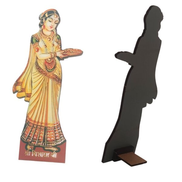 Asthasakhi with Radha Ji Wooden MDF Cutout – 15 cm Spiritual Decorative Showpiece | UV Printed, Premium Bhakti Art for Home & Temple Decor - Image 8
