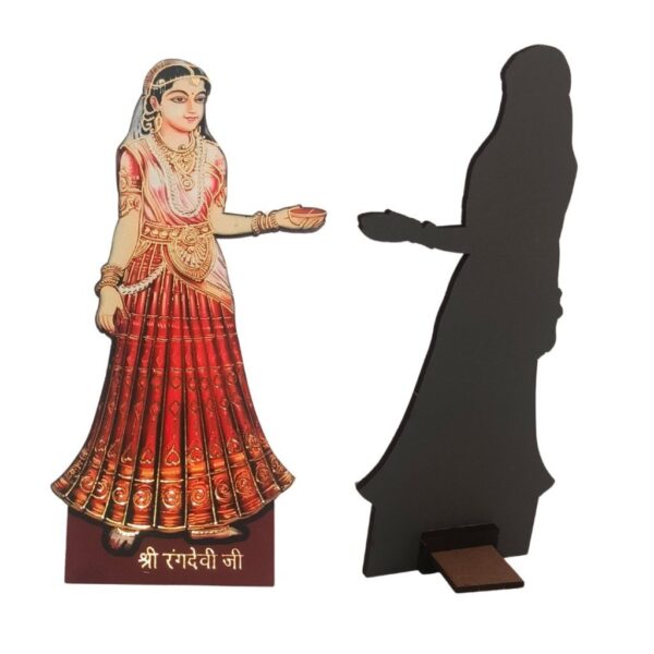 Asthasakhi with Radha Ji Wooden MDF Cutout – 15 cm Spiritual Decorative Showpiece | UV Printed, Premium Bhakti Art for Home & Temple Decor - Image 6