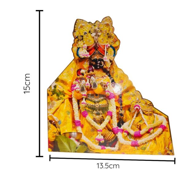 Radhavallabh Ji Wooden MDF Cutout – Devotional Home Temple Decor | UV Printed, Premium Finish Spiritual Showpiece ( yellow ) - Image 2