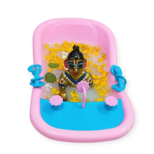 Miniature Bathtub for Laddu Gopal Ji – Fits Size 0 to 3 Idols