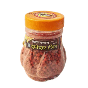 Red Danedar Chandan – 100g Premium Tilak Powder | Sacred Red Sandalwood for Pooja & Tilak