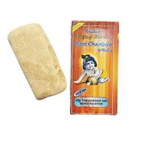 Gopi Chandan Tikki – 100g Original Sacred Chandan for Tilak & Pooja | Pure Vaishnav Urdhva Pundra Paste