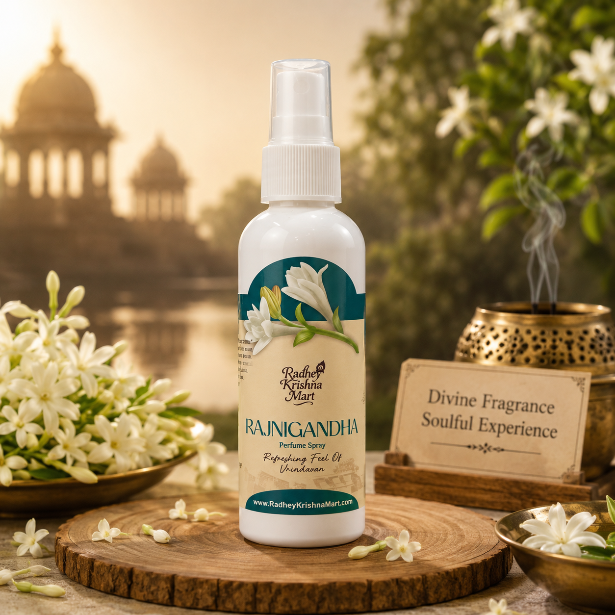 RAJNIGANDHA Perfume Spray – 100ml | Long-Lasting Fragrance | Alcohol-Based Mist for Daily & Spiritual Use