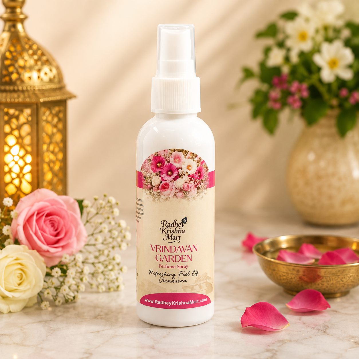 Vrindavan Garden Perfume Spray – 100ml | Long-Lasting Masculine Fragrance | Alcohol-Based Mist for Daily Freshness