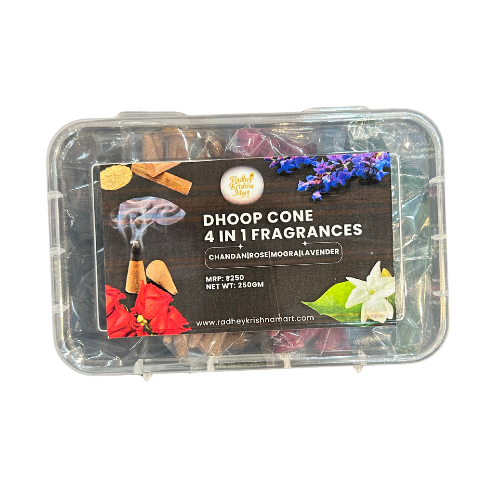 πΈβ¨ 4 in 1 Premium Dhoop Cones β Rose | Chandan | Lavender | Mogra β¨πΈ ( 250gm) - Image 2