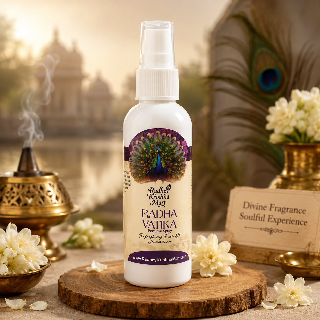 Radha Vatika Perfume Spray – 100ml | Divine Fragrance for Pooja & Everyday Use