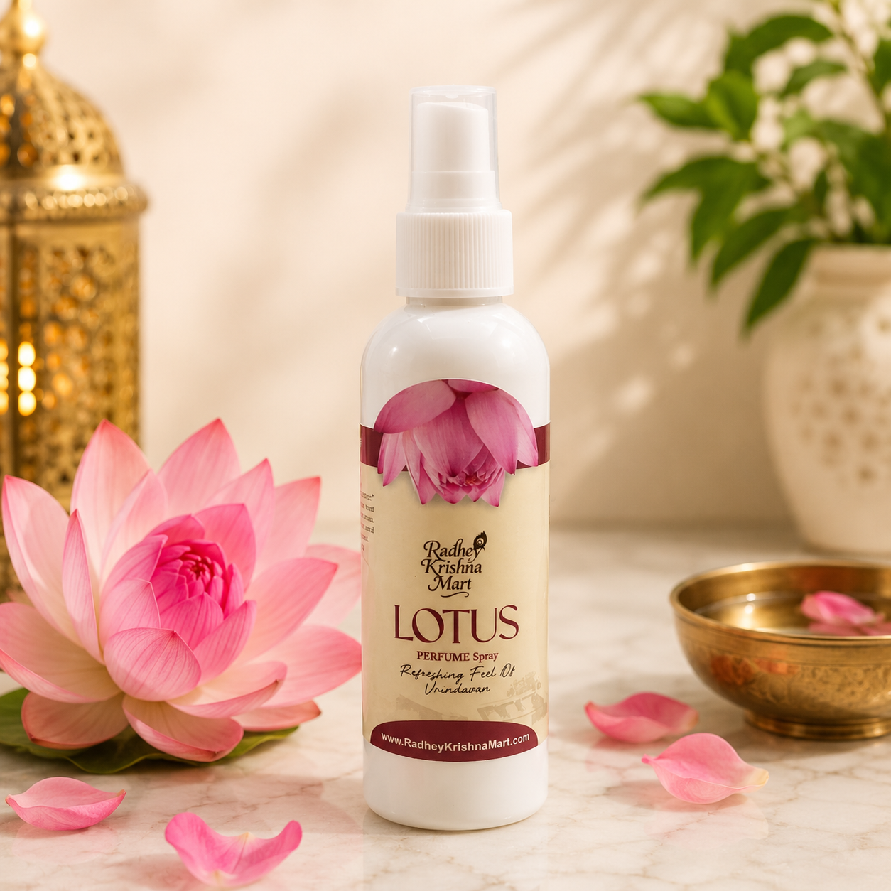 Lotus Perfume Spray – 100ml | Pure Divine Fragrance for Pooja & Meditation