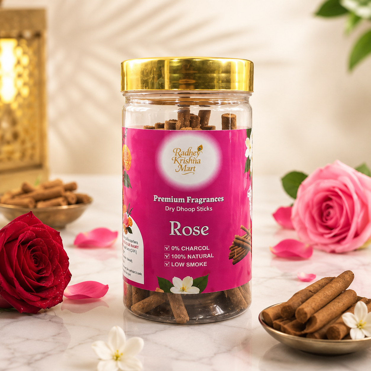 Rose Dhoop Sticks (4 Inch, 150g)
