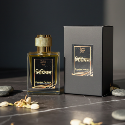 ✨ Premium Pooja Perfume – Nidhivan (Fragrance of Vrindavan) | Luxury Bottle with Box Packing ✨