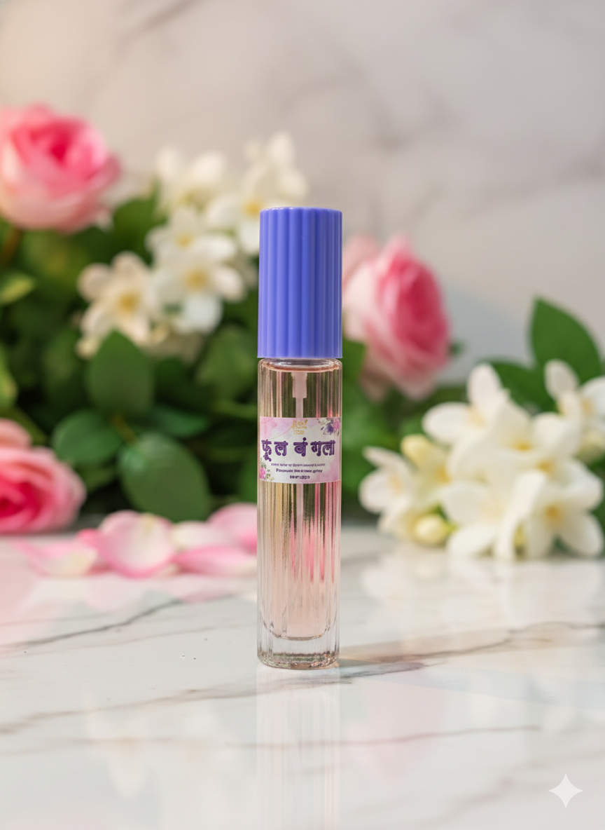 🌸 Phool Bangla Perfume Spray for Thakur Ji Vastra Seva – 60ml  | Premium Glass Bottle | Divine Vrindavan Fragrance