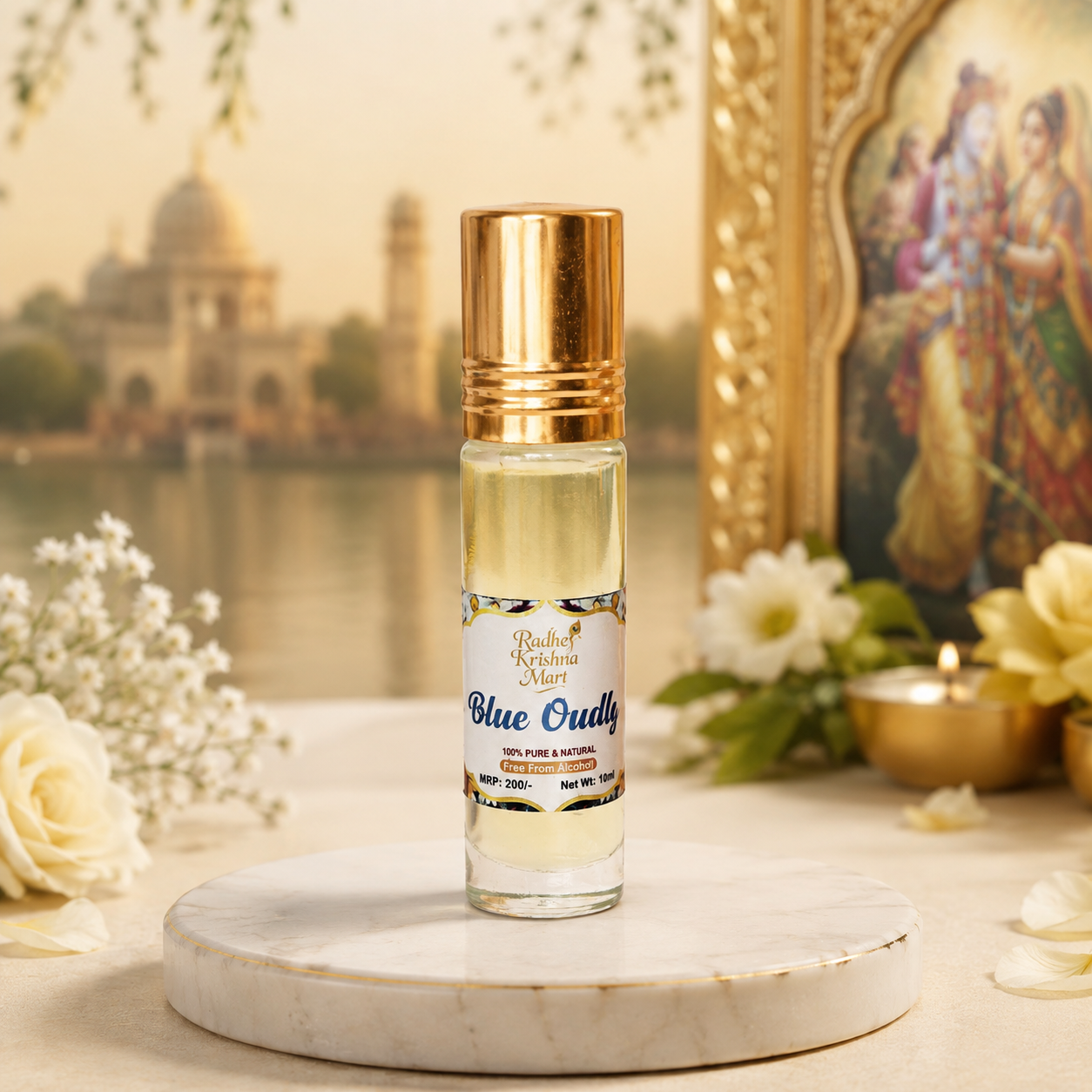 Blue Oudh Attar | Premium Long Lasting Alcohol-Free Perfume Oil | 10ml