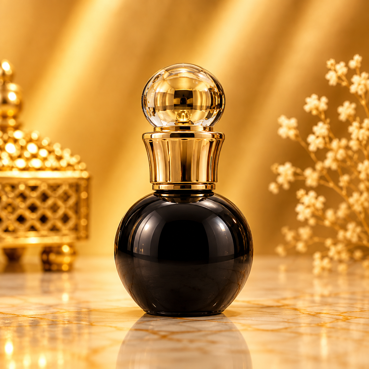 Royal Noir Luxe – Premium Empty Attar Roll-On Bottle | 12 ML