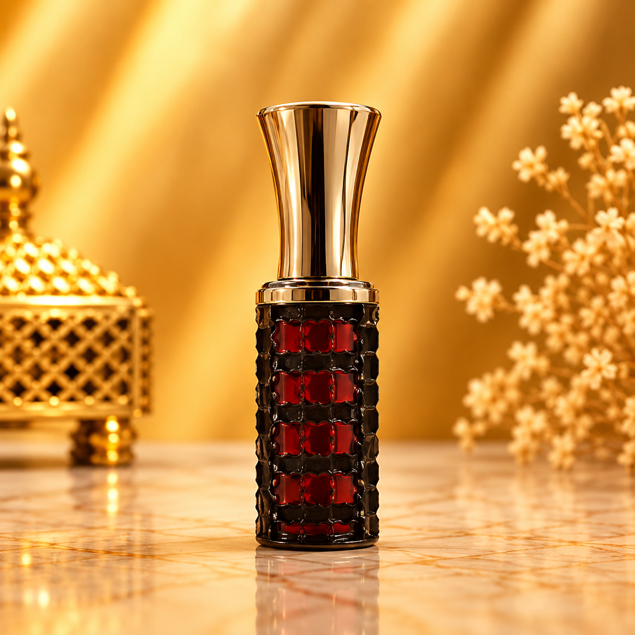 Royal Ruby Luxe Premium Empty Attar Roll-On Bottle – 12 ML